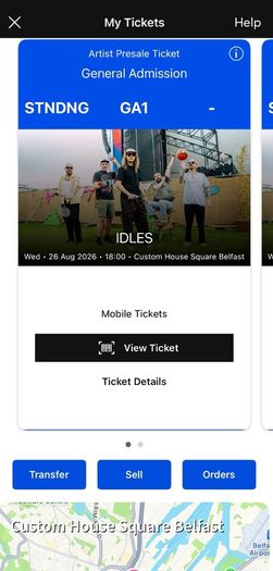 2 Tickets for Idles in Belfast