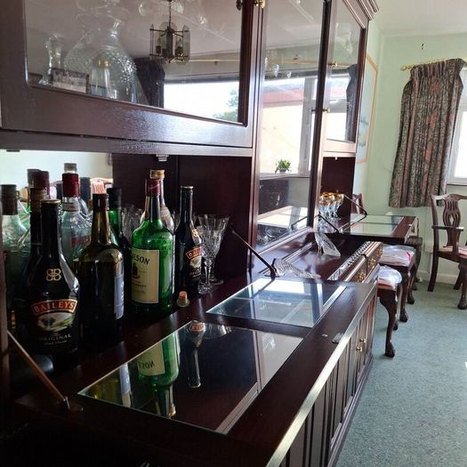 Dining Display Cabinet Carved Mahogany
