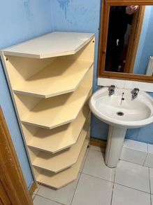 White shelf