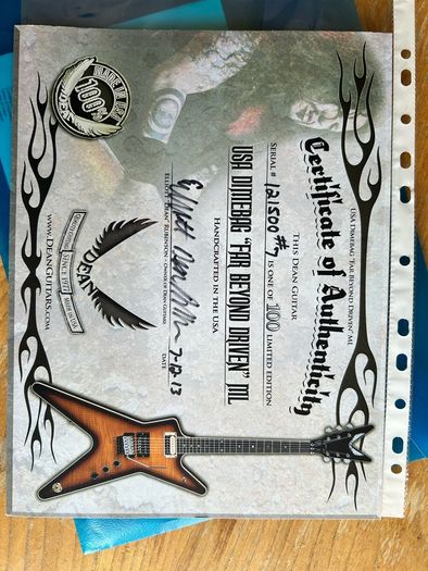 Dean ML USA Dimebag Far Beyond Driven Electric Guitar with Case