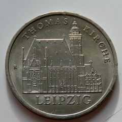 Leipzig Thomas Church 5 Mark 1984 East Germany DDR Rare