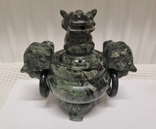 Hand-carved Jade incense burner