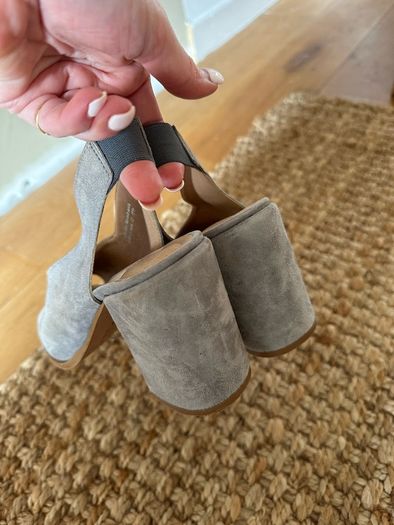 Carvela grey suede sling back
