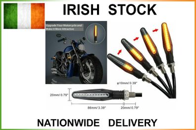 Motorcycle Sequential Flowing LED Turn Signal Indicator Light & Load Resistor