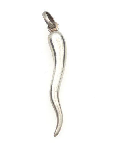 Vinrage 925 Sterling Silver Signed Cornicello Pendant, Luck & Protection Charm