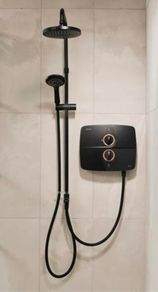 Triton Matt Black Rainfall Shower