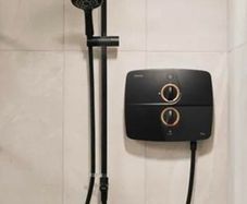 Triton Matt Black Rainfall Shower