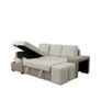 Stacy Beige Chaise Longue Sofa Bed With Storage Image 2