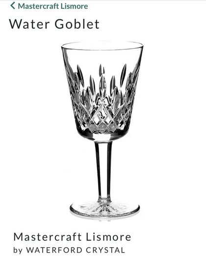Four Waterford Crystal Lismore Sherry Glasses, One Lismore Small Wine Glass, 1970s.