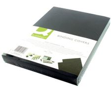 100 Pieces Q-Connect Black Binding Covers