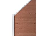 Fence Panel WPC 90x(100-180) cm Brown