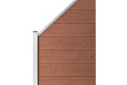 Fence Panel WPC 90x(100-180) cm Brown