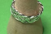 Handmade sterling silver Celtic woven ring size M