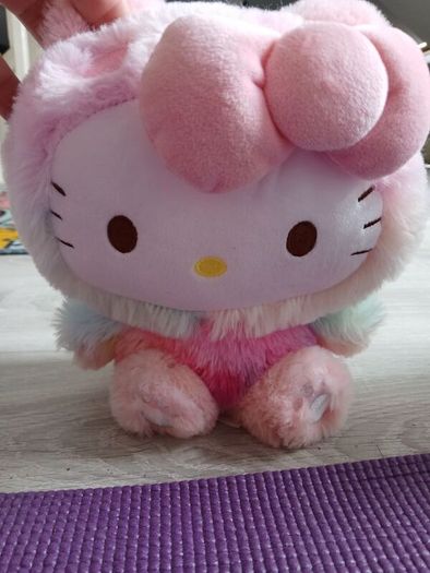 hello kitty rainbow plush soft toy teddy