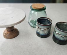 Kitchenware, cake stand, jar and herb planters