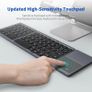 Foldable Bluetooth Keyboard, Pocket Size Portable Mini BT Wireless Keyboard with Touchpad for Android, Windows, PC, Tablet, with Rechargeable Li-ion Battery Image 2