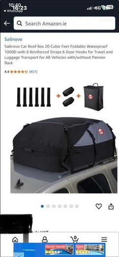 Salinovo Car Roof Bag -  roof bars not needed - NEW