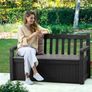 Bench 265L Outdoor 60% recycled Garden Furniture Storage Box Graphite & Light Grey | Fade Free | All Weather Resistant | Safe and Secure | Zero Maintenance | 2 year Warranty Image 4