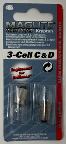 Maglite LWSA301 3 Cell Krypton Bulb twin pack