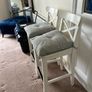 Set of 2 white Kitchen Island Chairs for sale Image 4