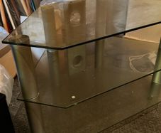 tv glass stand