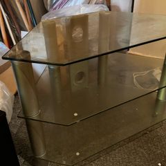 tv glass stand