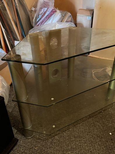 tv glass stand