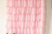Pink Ruffle Curtain