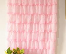 Pink Ruffle Curtain