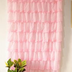 Pink Ruffle Curtain