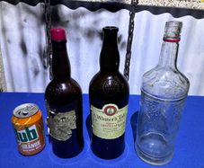 3 Vintage empty bottles