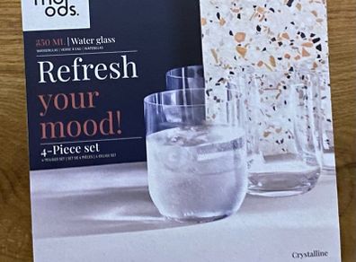Moods Water Glasses x 4