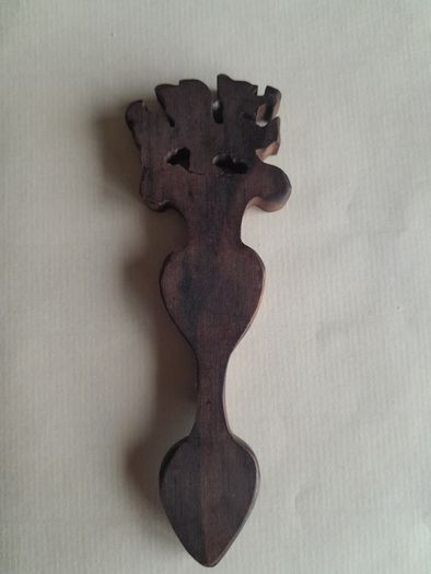 Decorative Wooden Welsh Spoon