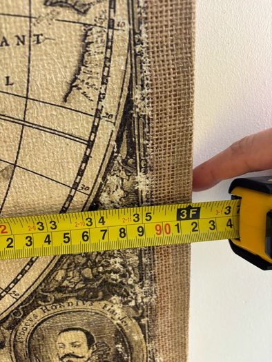 Large decorative canvas wall art print featuring a 1630 historic world map