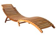 Foldable Sun Lounger Solid Acacia Wood