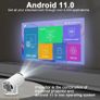 Projector 4K Android 11 Dual Wifi Wifi6 200 ANSI Allwinner H713 BT5.0 1080P 1280 720P Home Cinema Outdoor portable Projetor Image 4