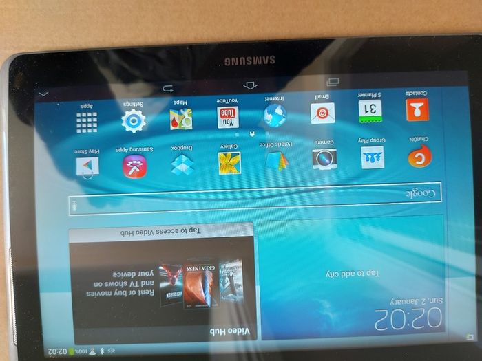 Samsung Galaxy Tab 2, Black, 16GB, Model GT-P5110, Battery is swollen but Tablet still works fine, excellent cosmetic condition otherwise