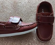 Boys Next brown leather shoes Size 8J