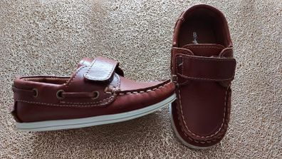 Boys Next brown leather shoes Size 8J