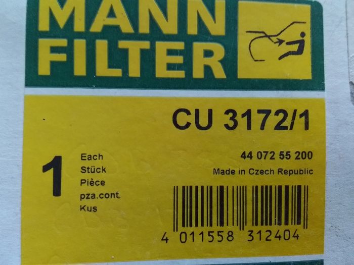 Mercedes E Class Pollen Filter.
