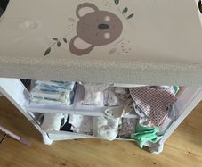 baby changing table with bath basin