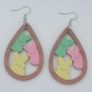 Waterdrop Laser Cut Bunny Cluster Easter Egg Earrings Image 6