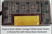 Vintage Karen Millen Trifold Clutch Purse Wallet