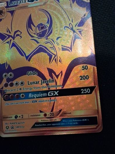 pokemon card : lunala gx SM103a