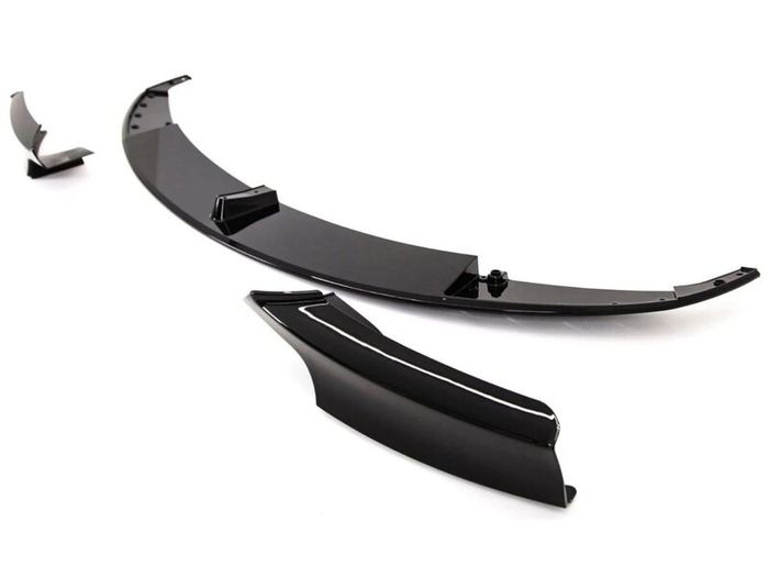 F30 gloss black front lip splitter