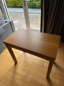 Oak desk, 60/75/90x90cm extensible