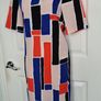 Gorgeous Blue, Peach, Red and Black Abstract Dress from Vero Moda size Medium (12) Image 4
