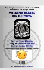 Rory Gallagher Festival Tickets