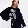 Asos Edition Midi Shift Navy Velvet Dress Image 5