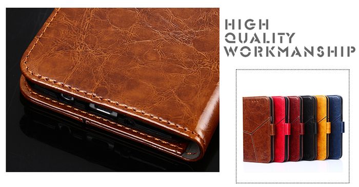 Black 100% Handmade Luxury Flip Case Cover For OnePlus 3 / OnePlus Three